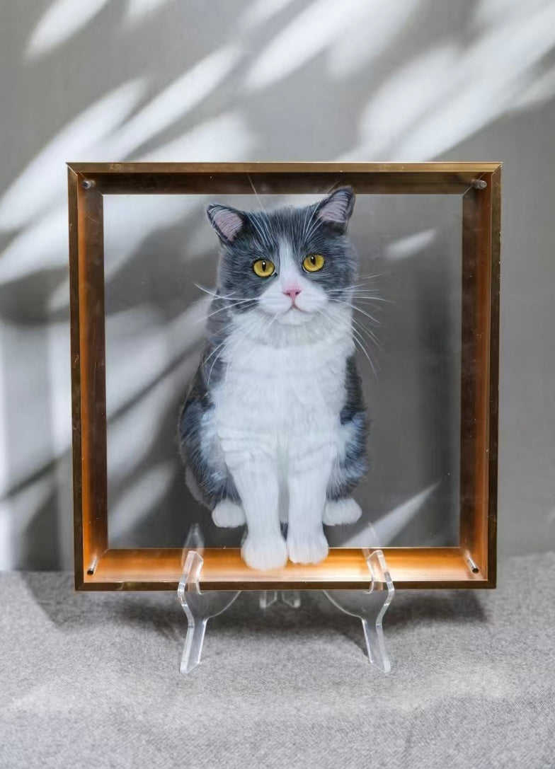 3D Pet Portraits on Multi-Layered Acrylic